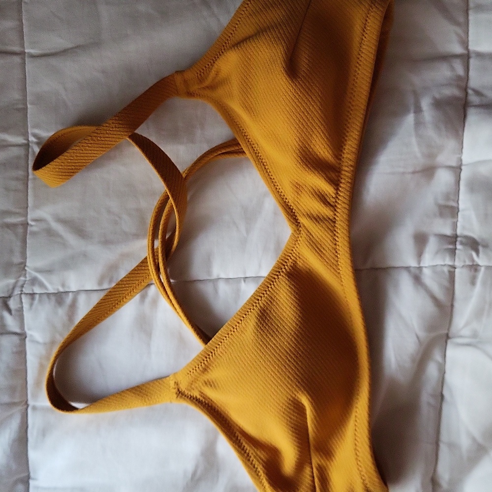 Mustard Yellow Bikini Top size S - Picture 3 of 5